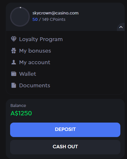 skycrown login